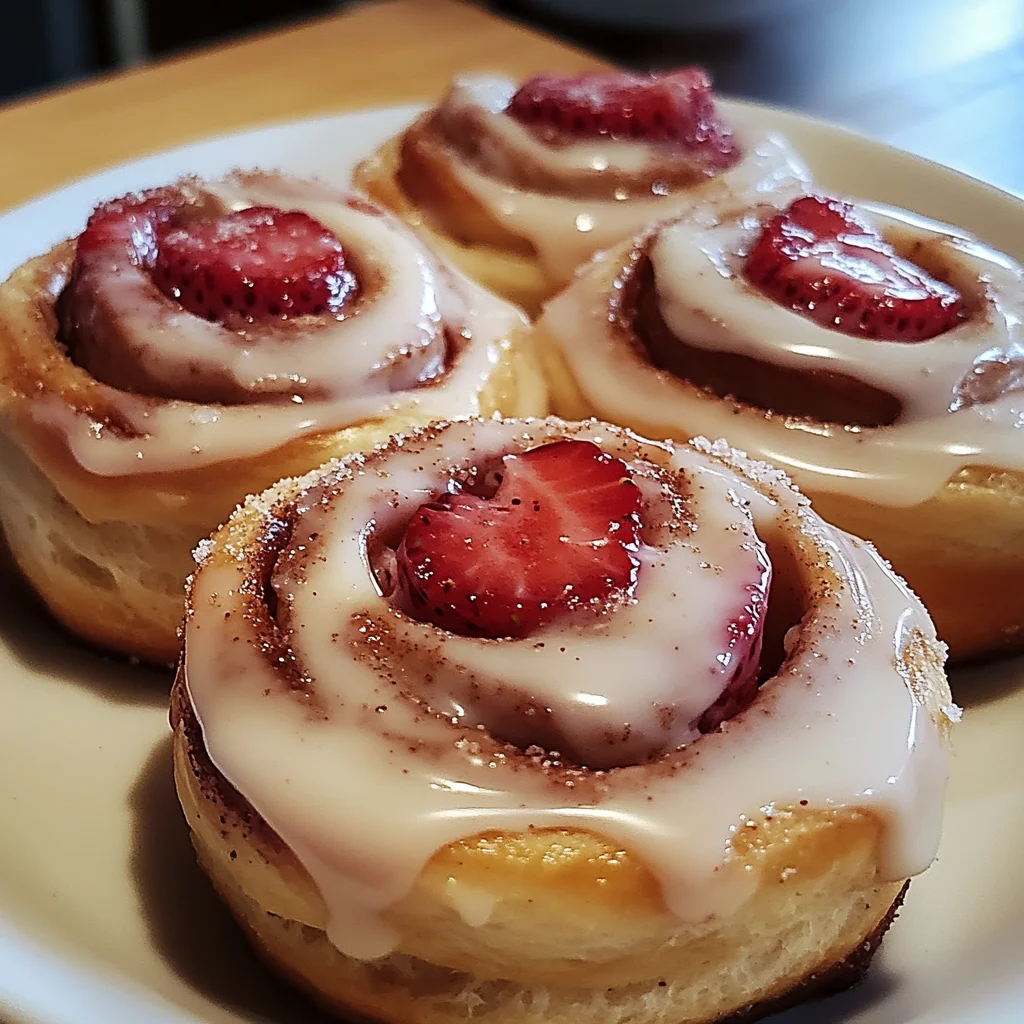 Strawberry Cheesecake Cinnabon Rolls