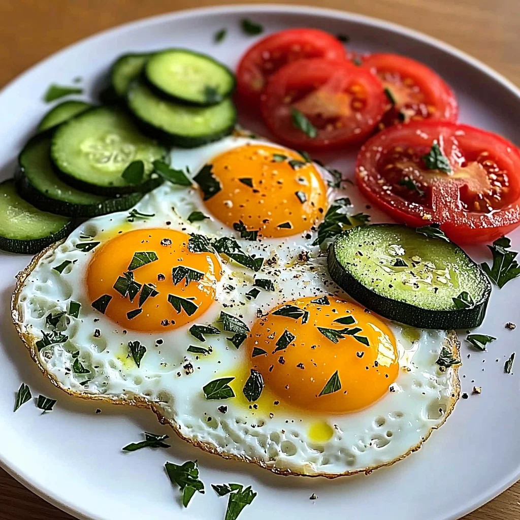 Sunny Egg & Veggie Plate with Cheese & Herbs