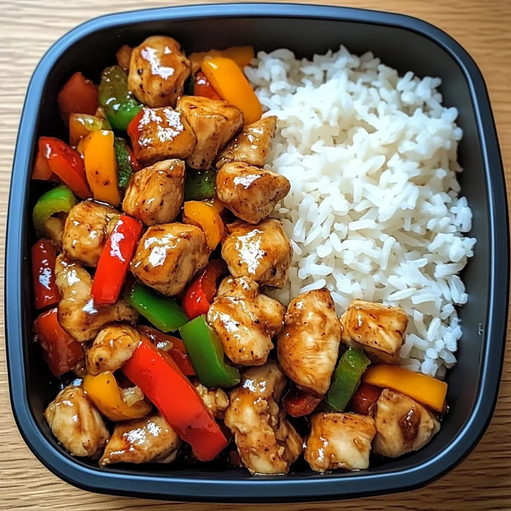 Teriyaki Chicken Stir-Fry with Steamed Rice