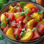 Watermelon Peach Salad – A Refreshing Gourmet Salad