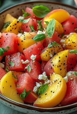 Watermelon Peach Salad – A Refreshing Gourmet Salad