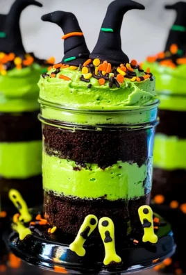 Witches Brew Halloween Cake Jars