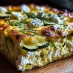 Zucchini Feta Cottage Cheese Bake