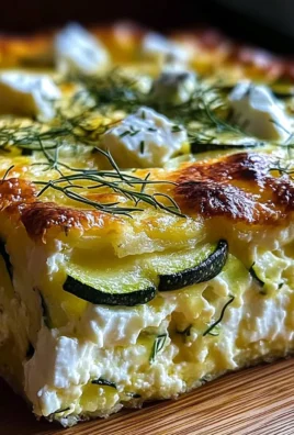 Zucchini Feta Cottage Cheese Bake