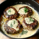 chicken hamburger Steaks in Creamy Dill Sauce