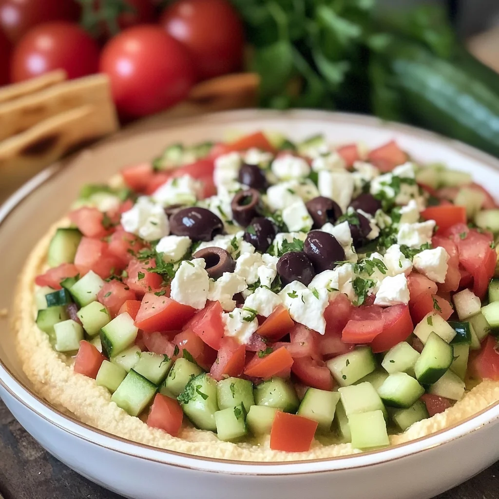 7 Layer Greek Hummus Dip
