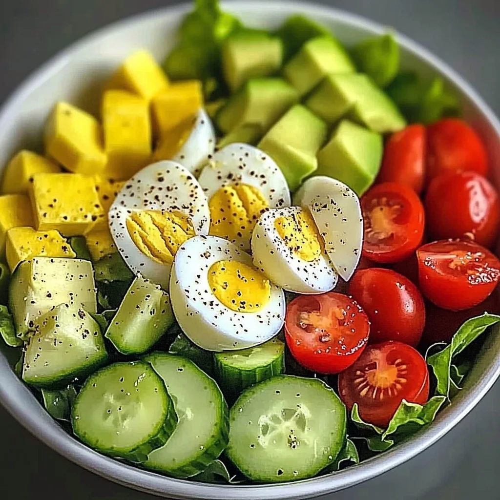 Avocado Egg Salad Bowl with Feta & Crunchy Cucumber