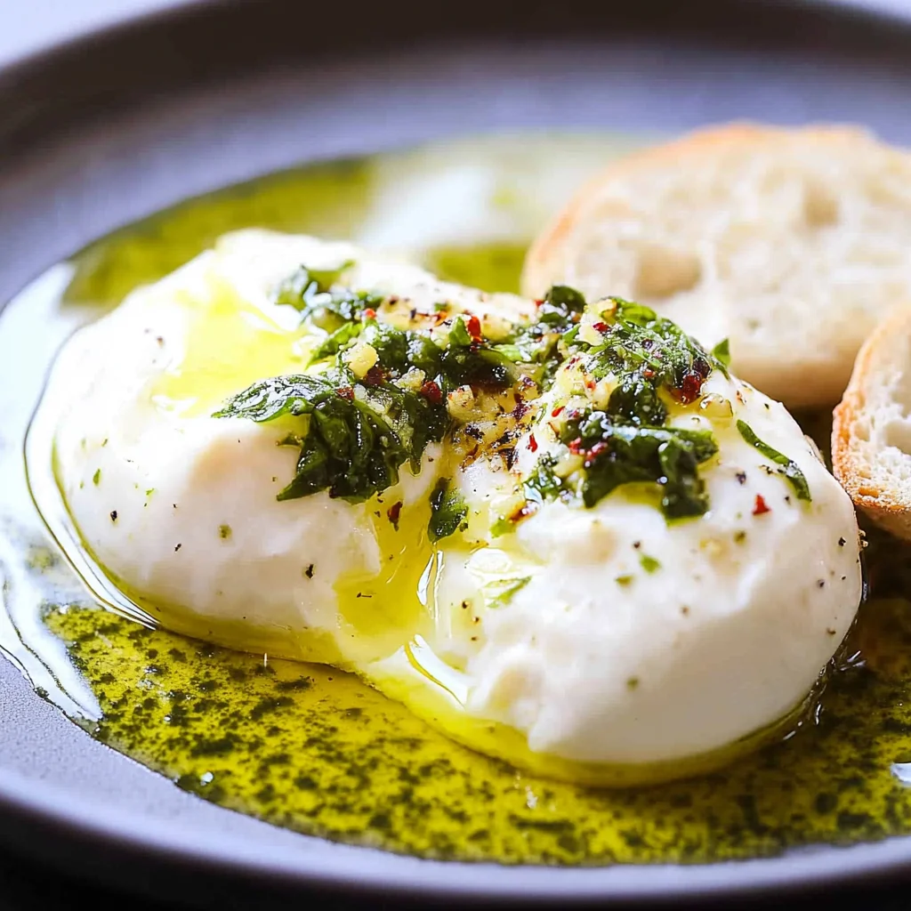 Basil + Lemon Burrata with Ciabatta Toasts