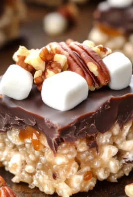Caramel Turtle Rice Krispie Treats