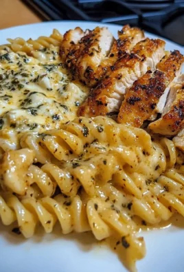 Creamy Garlic Chicken Rotini with Parmesan Velveeta Sauce
