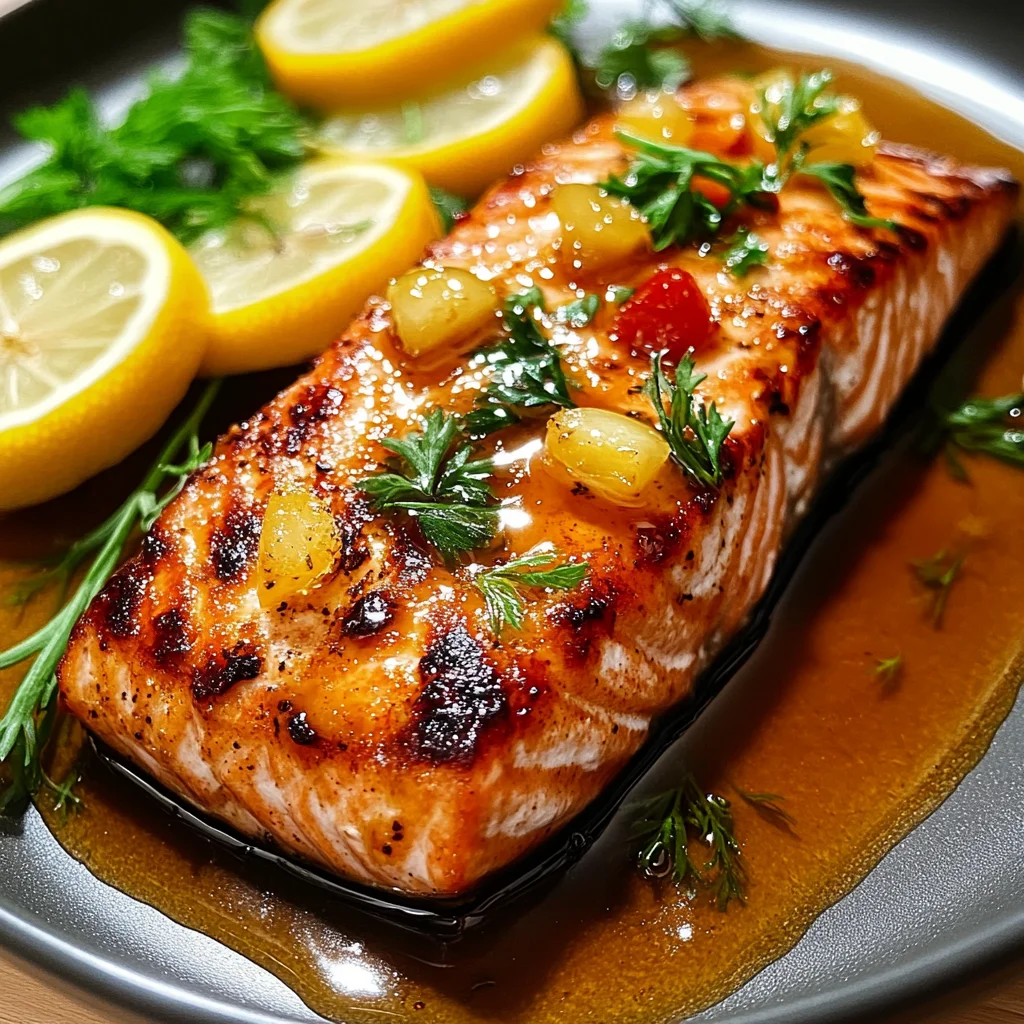 Garlic Butter Honey Baked Salmon