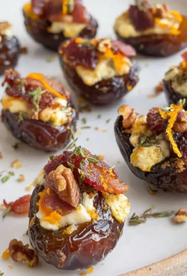 Goats cheese stuffed dates