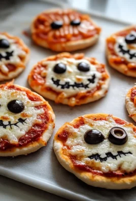 Halloween Mini Pizzas