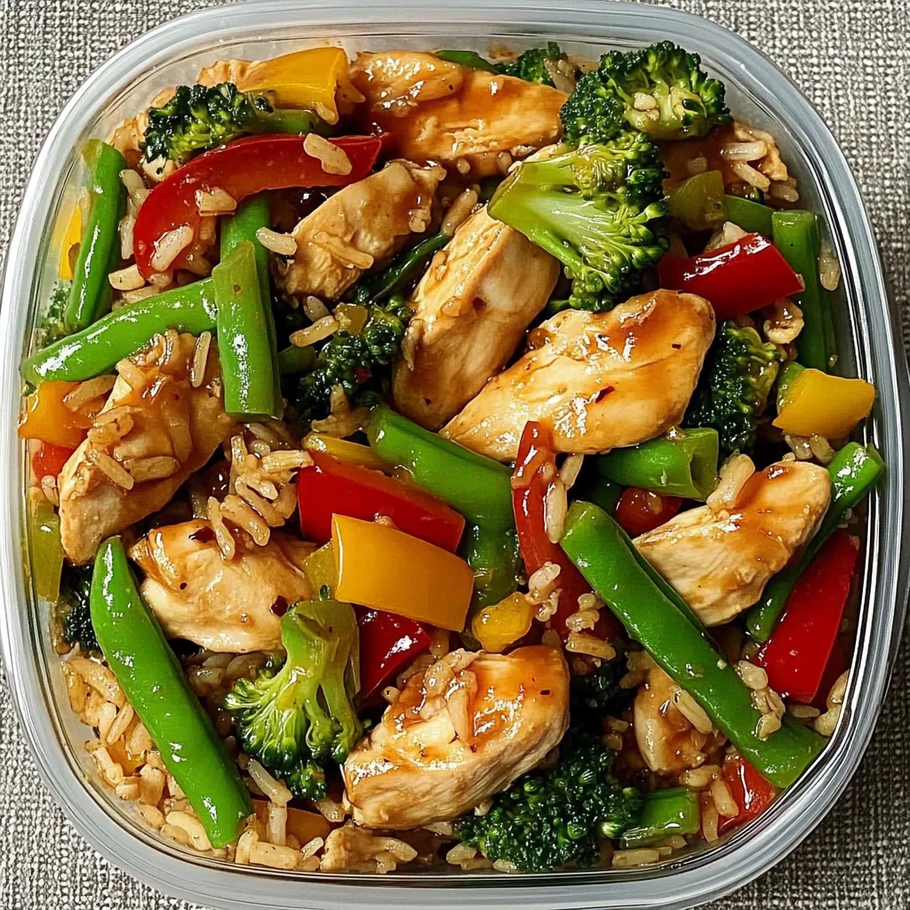 Healthy Chicken and Veggie Stir-Fry with Mixed Rice