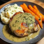 Herb-Cream Chicken with Mashed Potatoes & Glazed Carrots