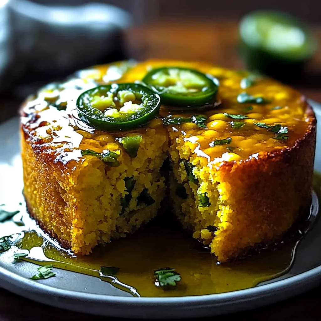 Jalapeño Cornbread with Lime Honey Glaze
