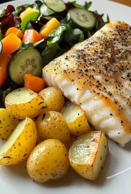 Lemon Pepper Fish with Herb Potatoes & Garden Salad