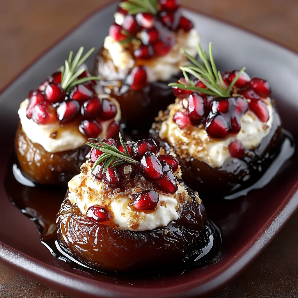 Mascarpone Stuffed Dates with Pomegranate and Honey
