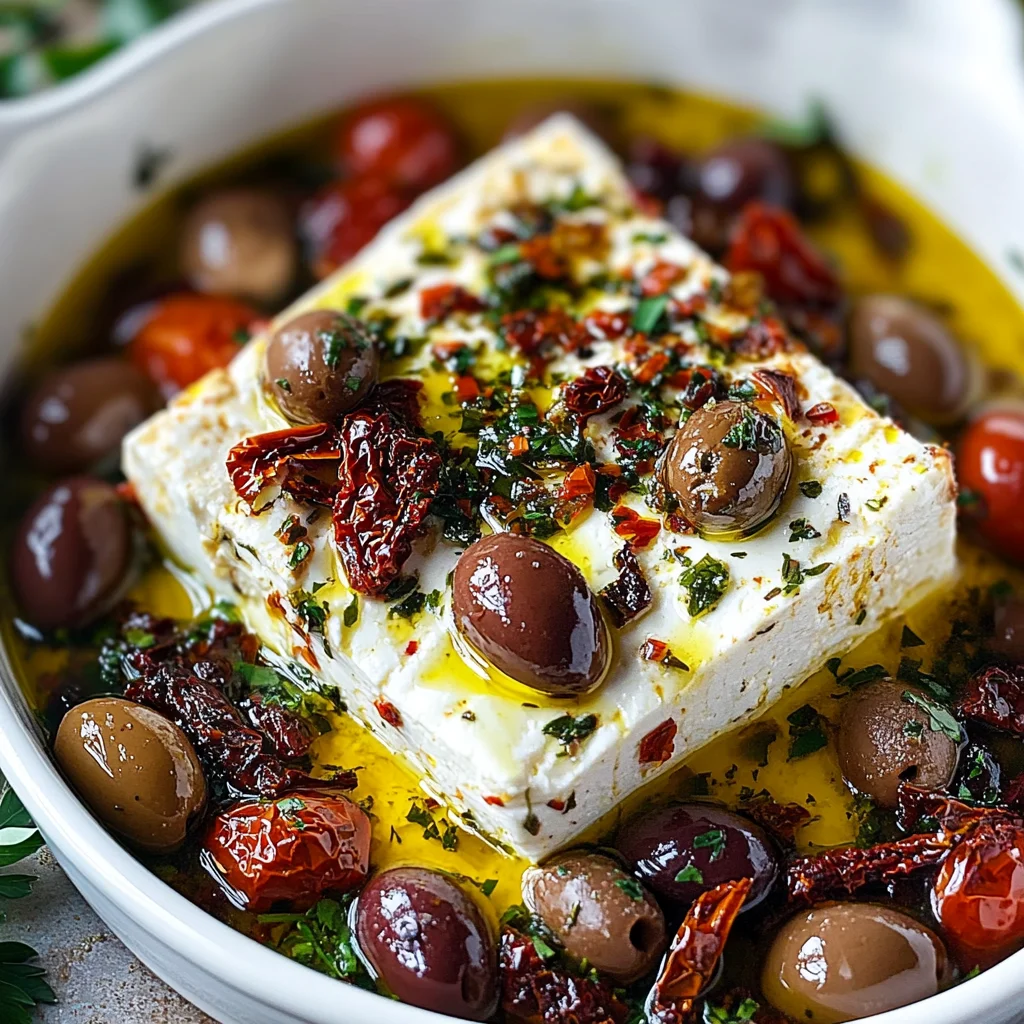 Mediterranean with Baked Feta, Olives and Sun-Dried Tomatoes