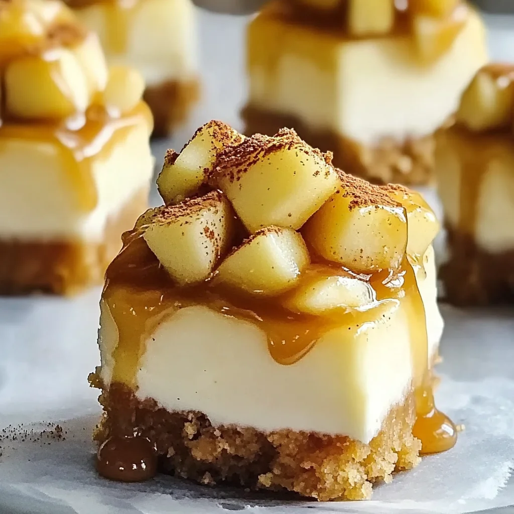 Mini Caramel Apple Cheesecake Bites - Irresistible Treats