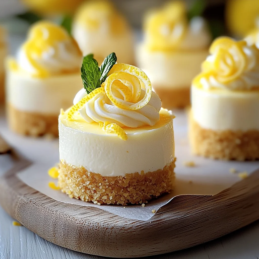 Mini Lemon Cheesecakes