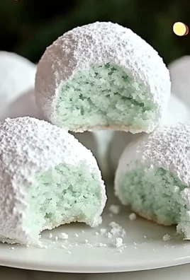 Minty Snowball Cookies