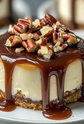 No Bake Turtle Mini Cheesecake