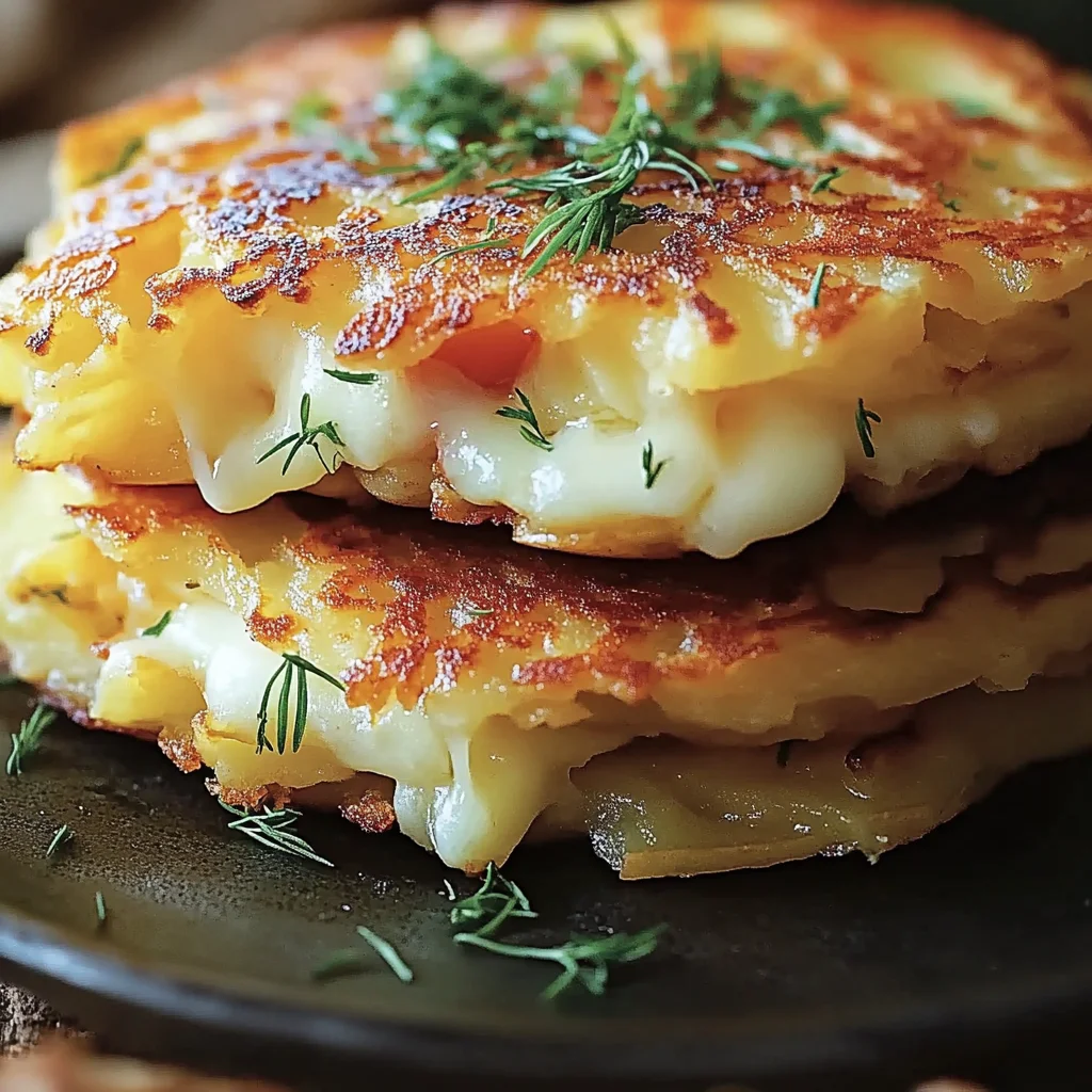 Potato and Onion Cheese Pancakes