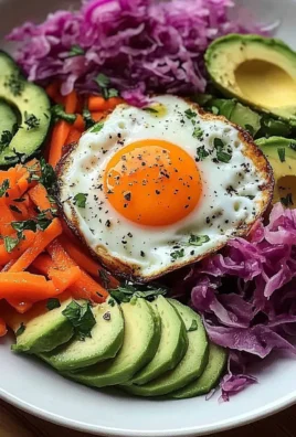 Rainbow Veggie and Sauerkraut Plate with Sunny Eggs