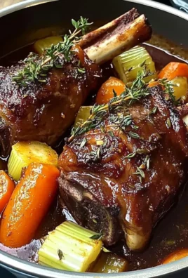 Red Wine-Braised Lamb Shanks with Rosemary & Root Vegetables