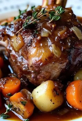 Red Wine Braised Lamb Shank with Root Vegetables