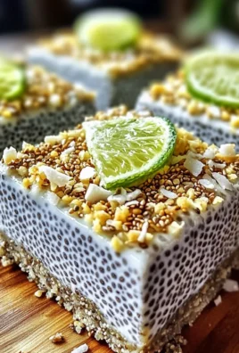 Refreshing No-Bake Chia Pudding Bars with Zesty Coconut Lime Flavor