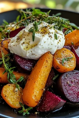 Roasted Beets and Carrots Salad with Burrata