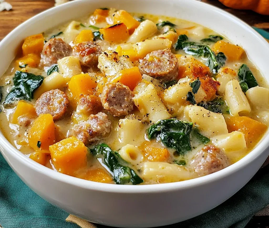 Roasted Butternut and Sausage Soup