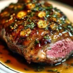 Roasted Lamb Leg with Honey-Dijon Glaze