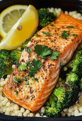 Salmon & Couscous Meal Prep with Roasted Broccoli