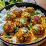 Thai Chicken Meatballs in Creamy Coconut Curry