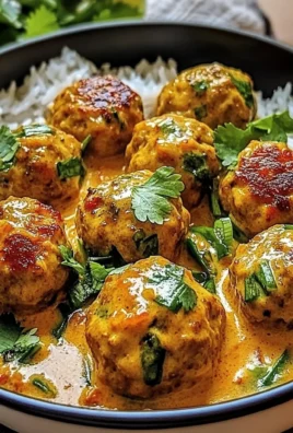 Thai Chicken Meatballs in Creamy Coconut Curry