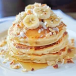 Toasted Coconut Macadamia Pancakes with Coconut Syrup
