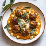 Turkey Meatballs in Pumpkin Sage Sauce