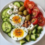 Turkish-Style Protein Plate with Eggs, Feta & Veggies
