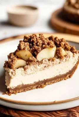 VEGAN APPLE CRUMBLE CHEESECAKE