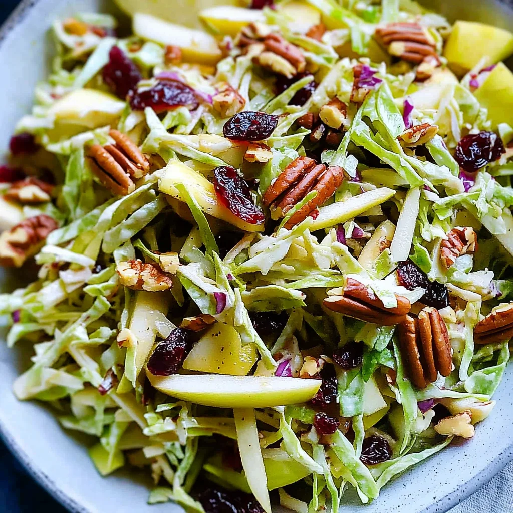 Apple Coleslaw with Cranberries and Pecans