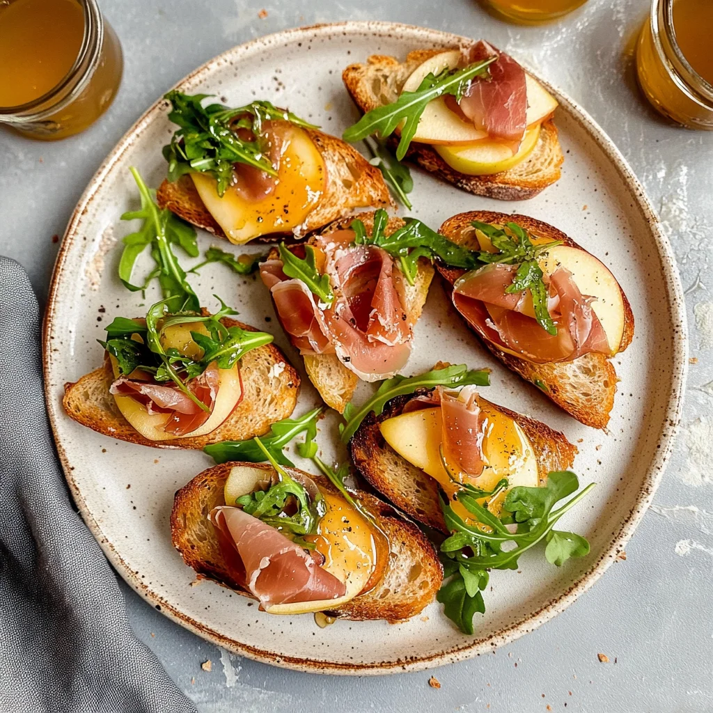 Apple & Brie Crostini with Hot Honey