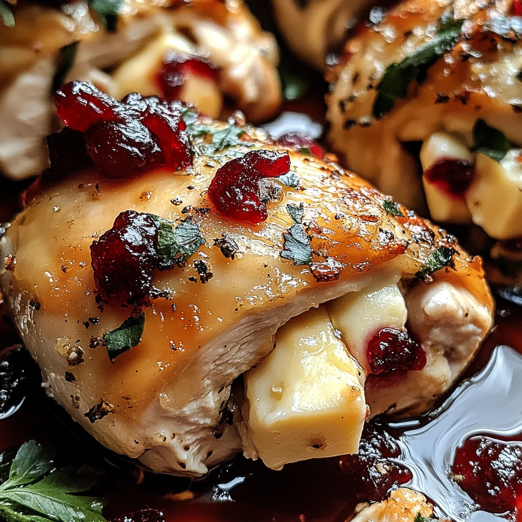 Cranberry and Brie Stuffed Chicken