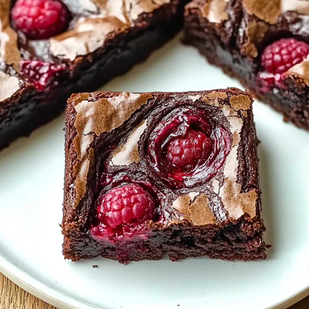 Decadent Raspberry Swirl Brownies