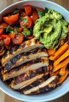 Grilled Chicken Power Bowl with Sweet Potato Fries & Fresh Guac