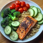 Lemon-Pepper Salmon Quinoa Plate