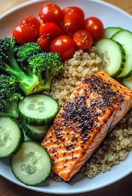 Lemon-Pepper Salmon Quinoa Plate
