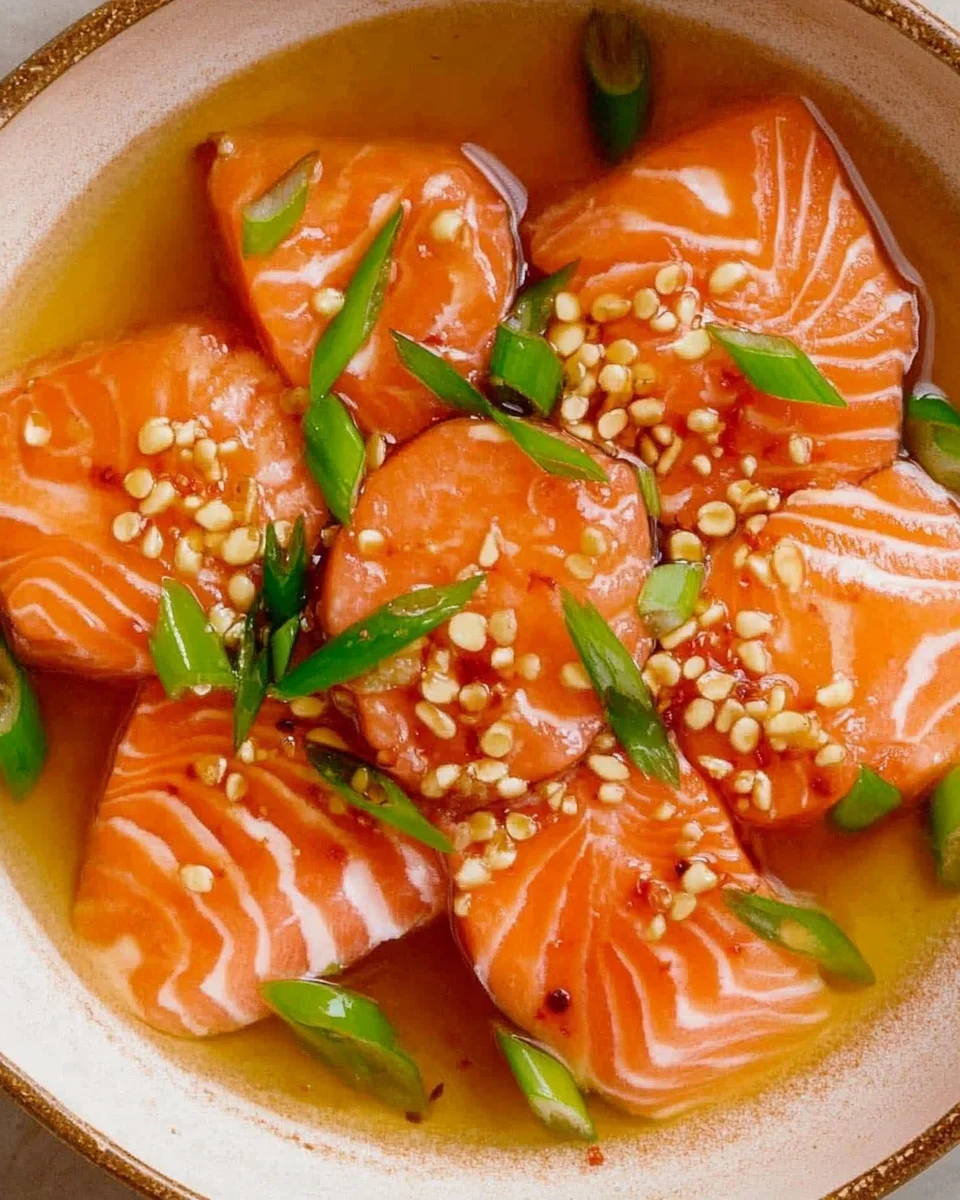 Salmon Crudo with Citrus Soy Dressing